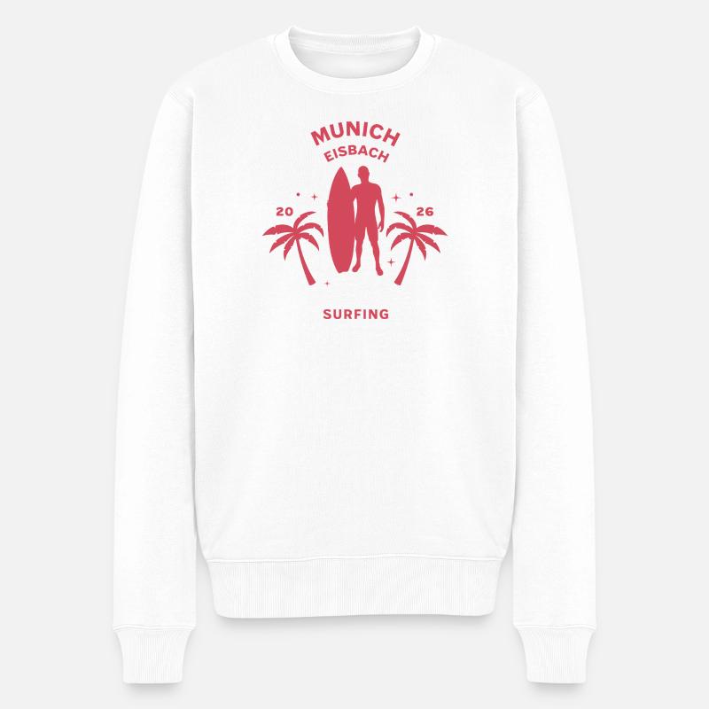 Munich Surfing - Männer Premium Bio Pullover - Weiß