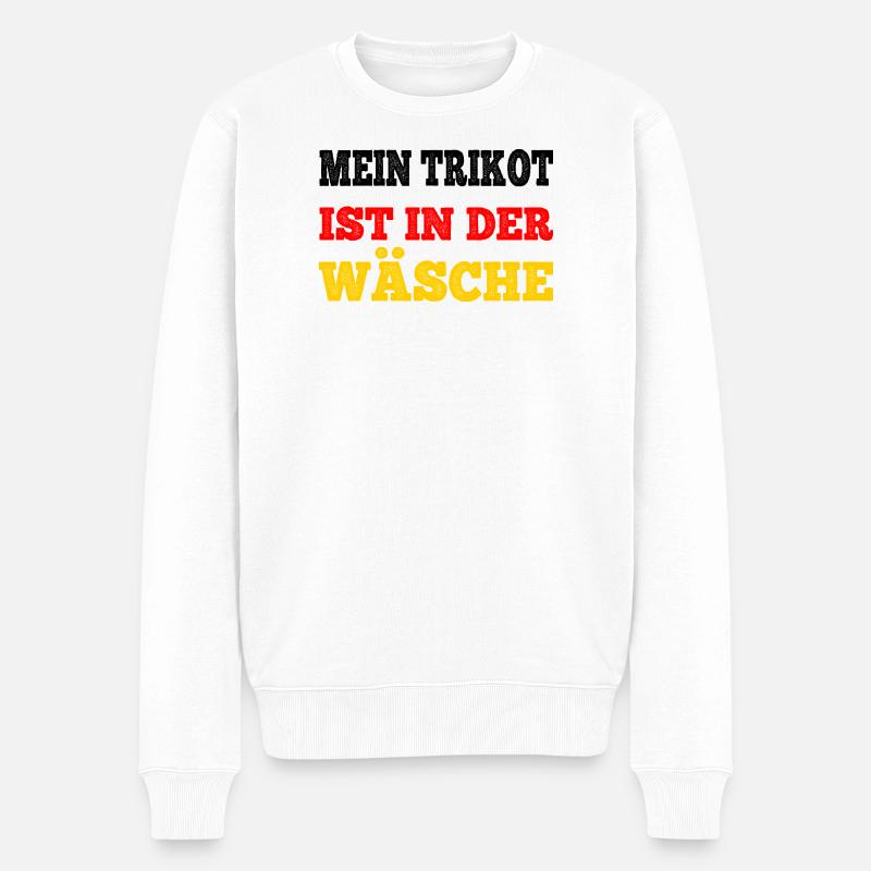 Trikot In Wäsche - Männer Premium Bio Pullover - Weiß