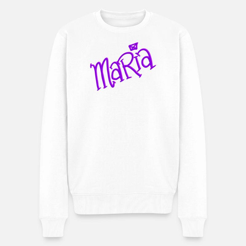 Maria - Pull Premium bio Homme - blanc