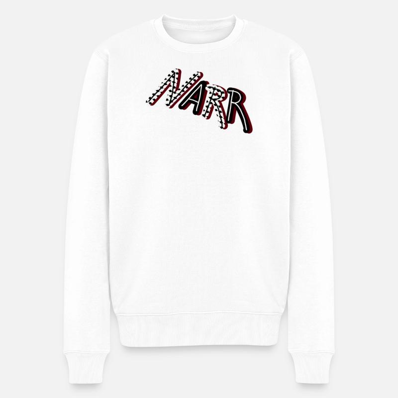Narr - Männer Premium Bio Pullover - Weiß