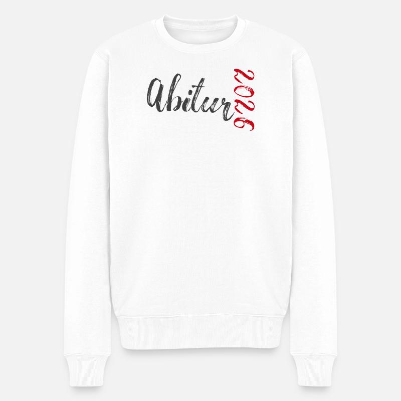 Abitur 2026 - Männer Premium Bio Pullover - Weiß