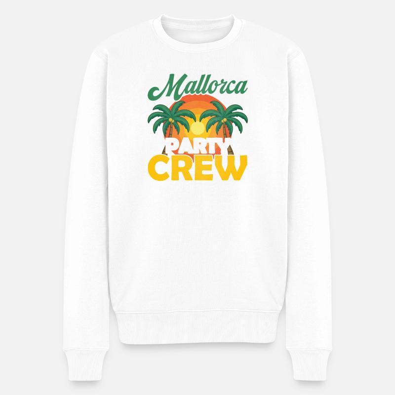 Mallorca Party Crew - Pull Premium bio Homme - blanc