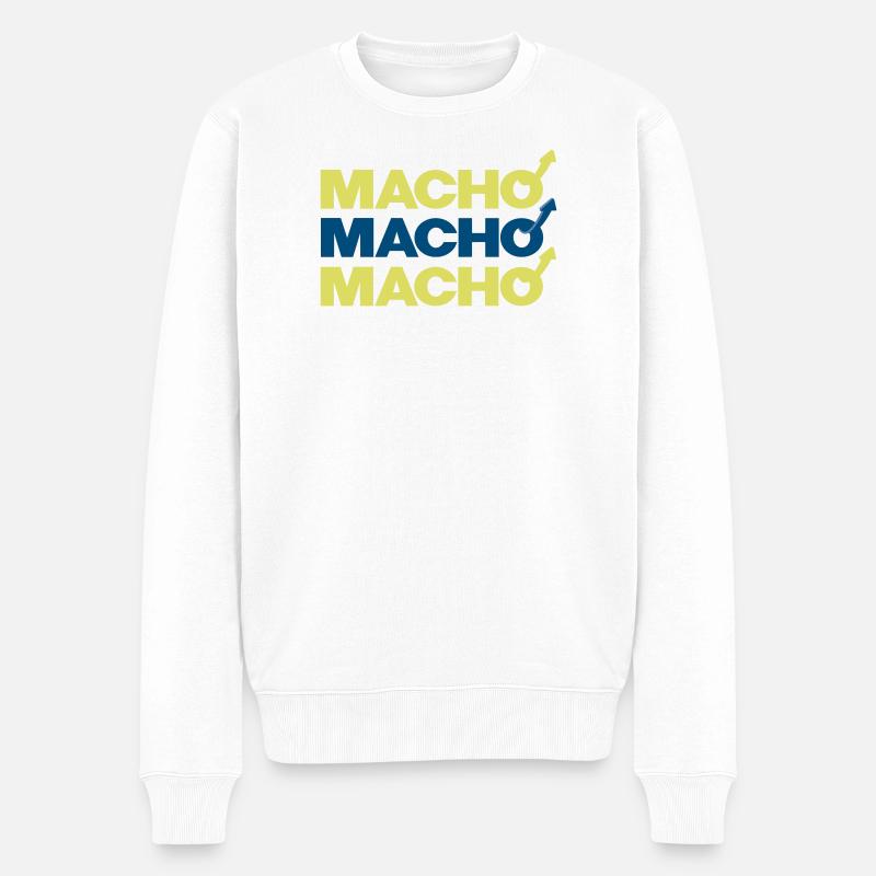 Macho - Pull Premium bio Homme - blanc