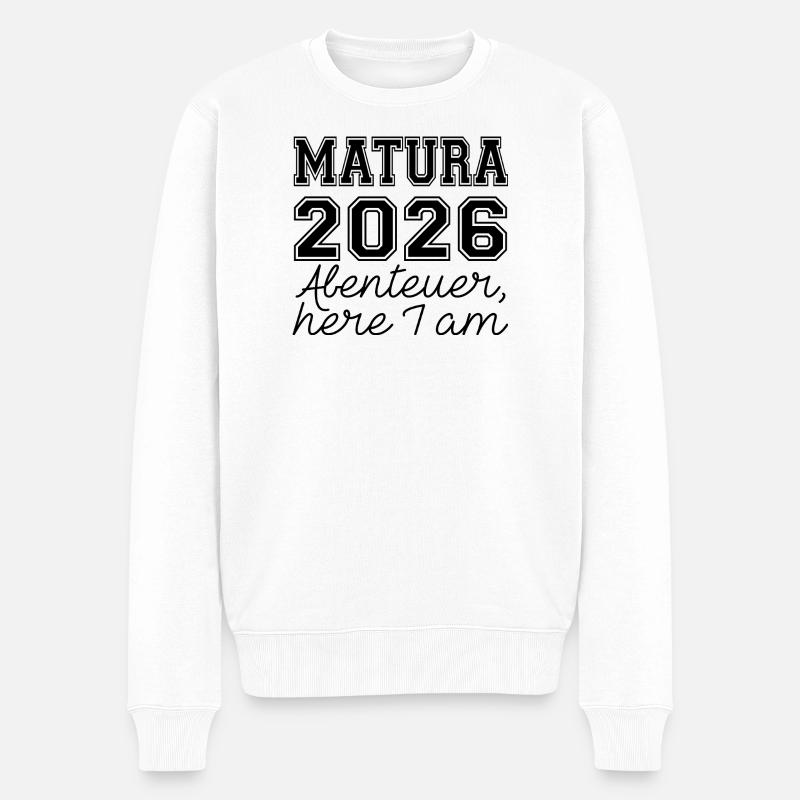 Matura 2026 - Männer Premium Bio Pullover - Weiß