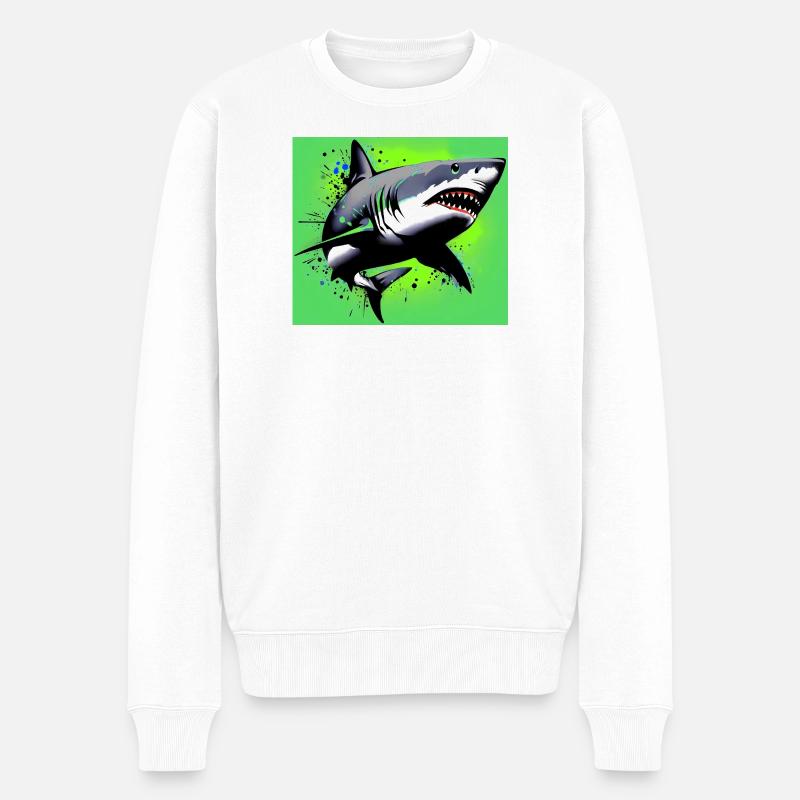Requin - Pull Premium bio Homme - blanc