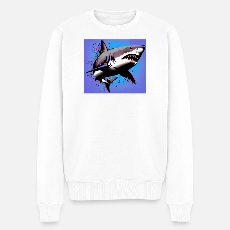 Requin - Pull Premium bio Homme - blanc
