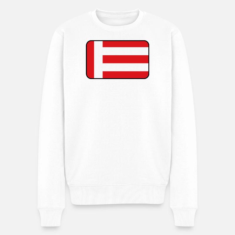 Eindhoven-Flaggenlogo - Männer Premium Bio Pullover - Weiß