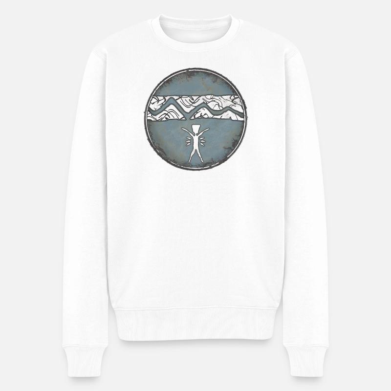 Maori Design - Männer Premium Bio Pullover - Weiß