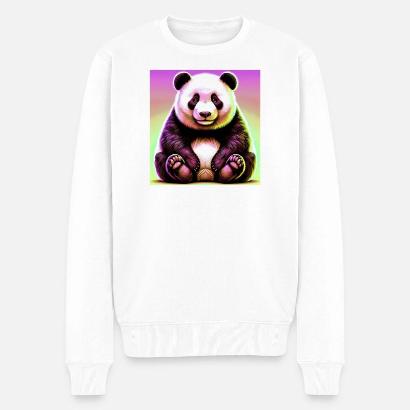 panda - Pull Premium bio Homme - blanc