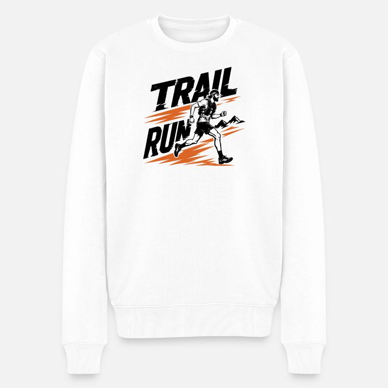 course sur sentier - Pull Premium bio Homme - blanc
