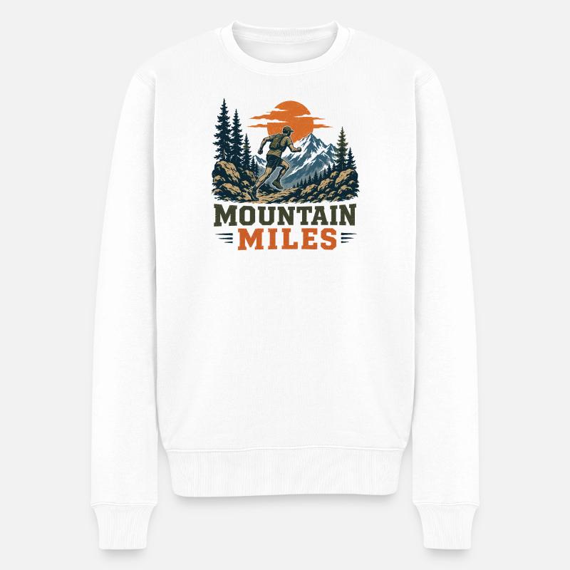 Trail Running - Mountain Miles - Pull Premium bio Homme - blanc