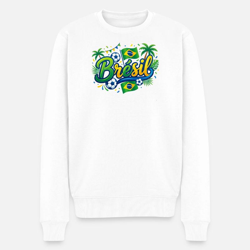 Brésil - Pull Premium bio Homme - blanc
