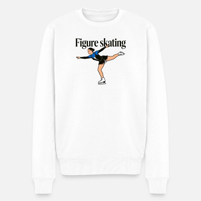Eiskunstlauf - Männer Premium Bio Pullover - Weiß