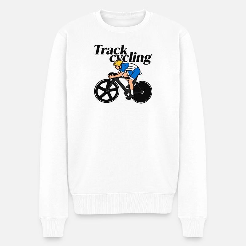 Vélos de piste - Pull Premium bio Homme - blanc