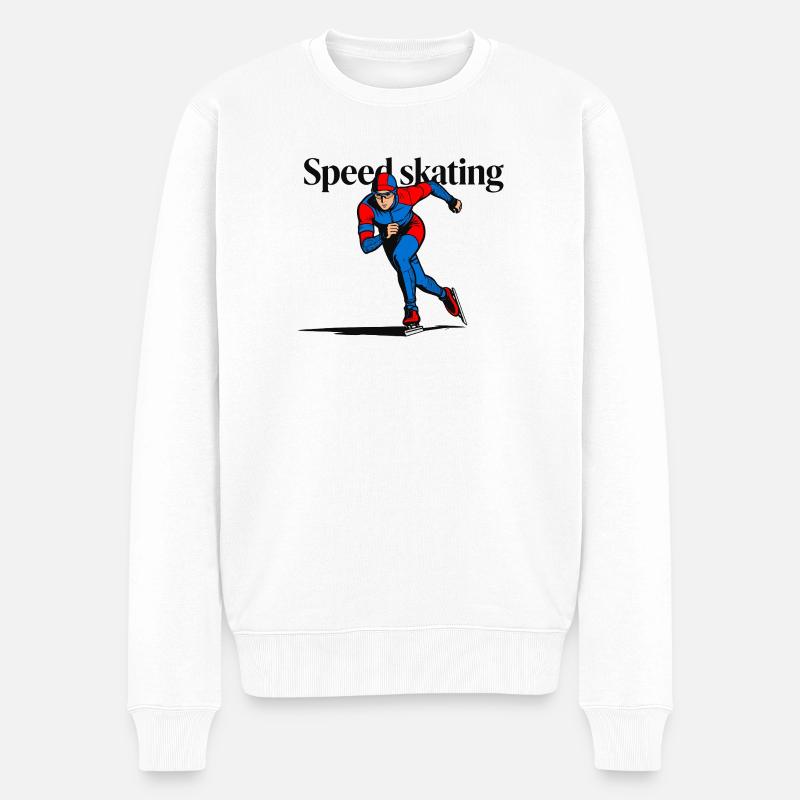 Eiskunstlauf - Männer Premium Bio Pullover - Weiß