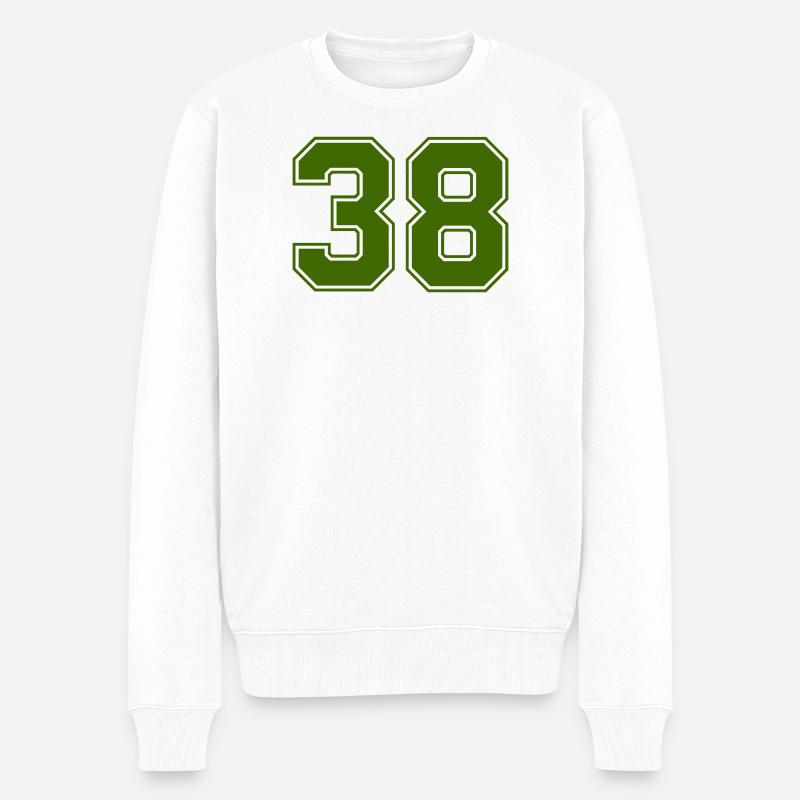 38 - Männer Premium Bio Pullover - Weiß