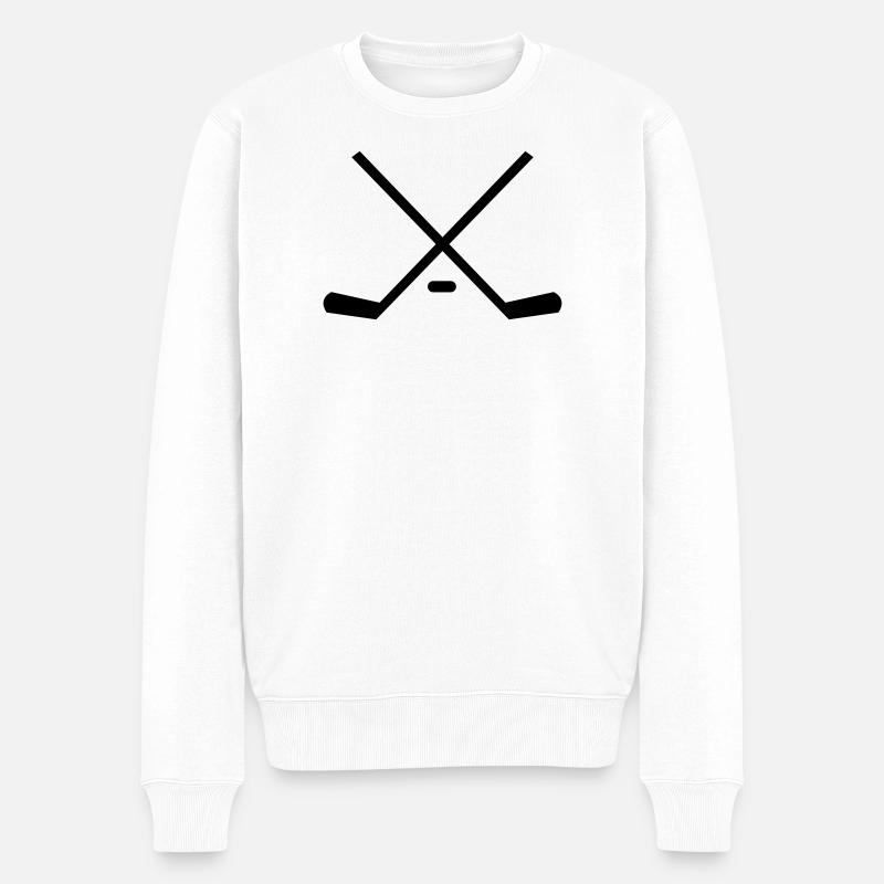 hockey - Männer Premium Bio Pullover - Weiß