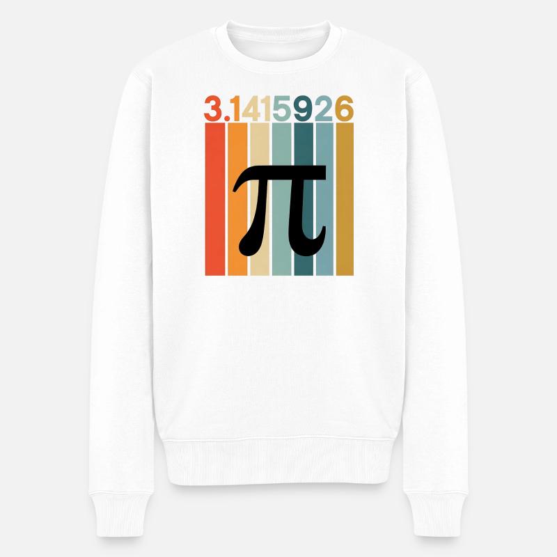 Pi Day Math Numbers - Männer Premium Bio Pullover - Weiß