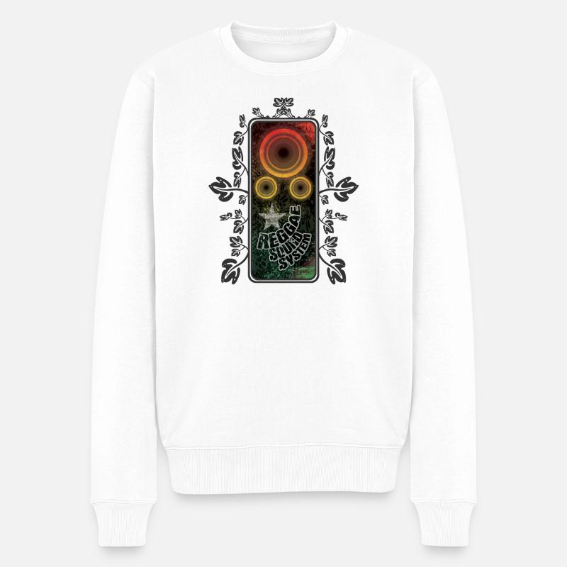 Brillance du système de son reggae - Pull Premium bio Homme - blanc