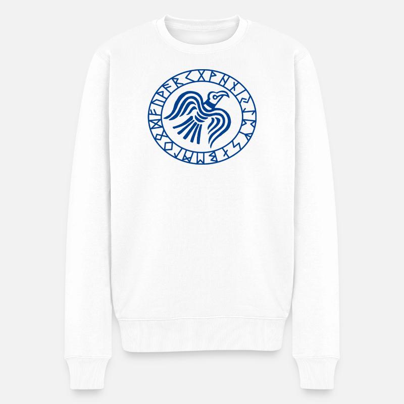 Wikinger Keltisches Symbol - Männer Premium Bio Pullover - Weiß