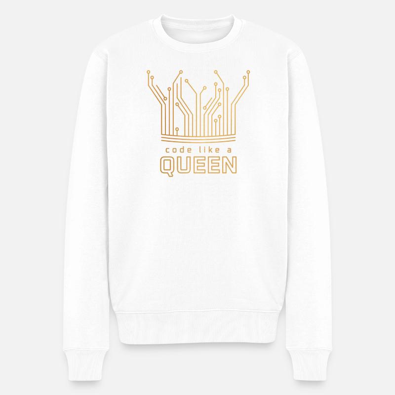 Code comme une reine - Pull Premium bio Homme - blanc