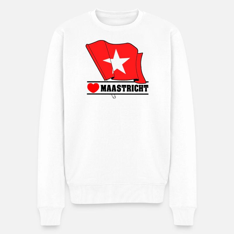 Ich liebe Maastricht - Männer Premium Bio Pullover - Weiß