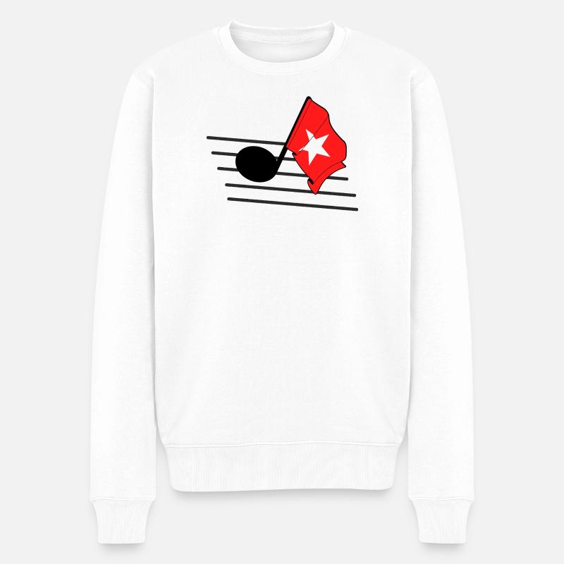 Maastricht Music & Pride - Männer Premium Bio Pullover - Weiß