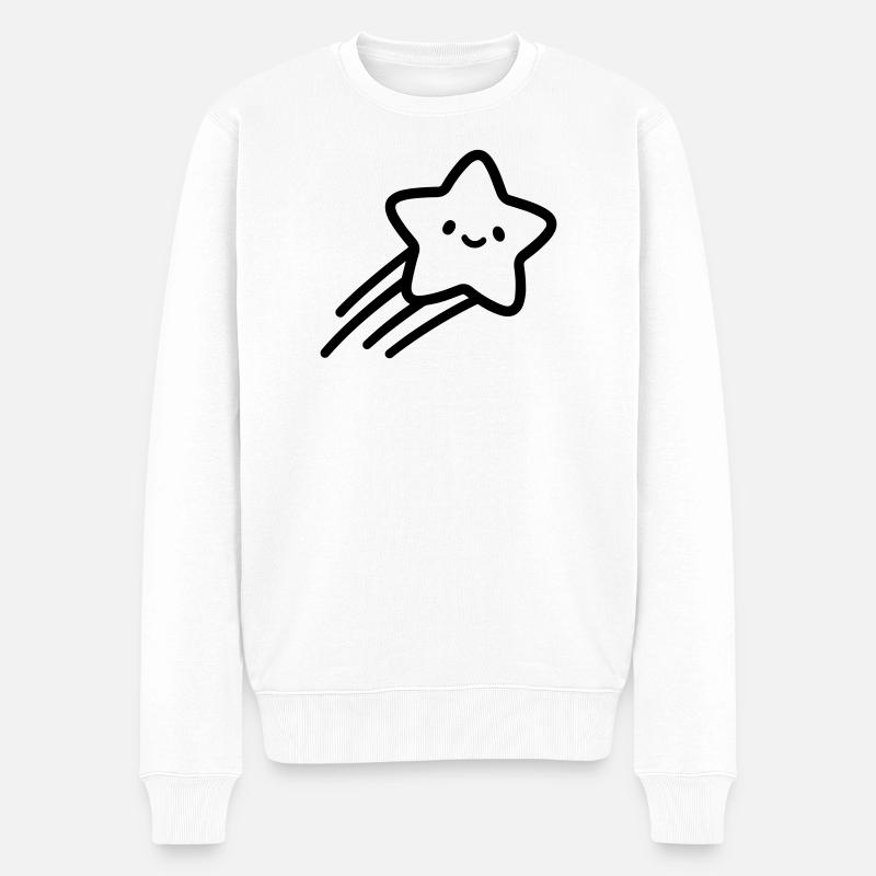 Sternschnuppe - Männer Premium Bio Pullover - Weiß