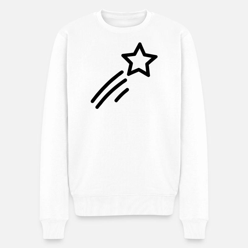 Sternschnuppe - Männer Premium Bio Pullover - Weiß