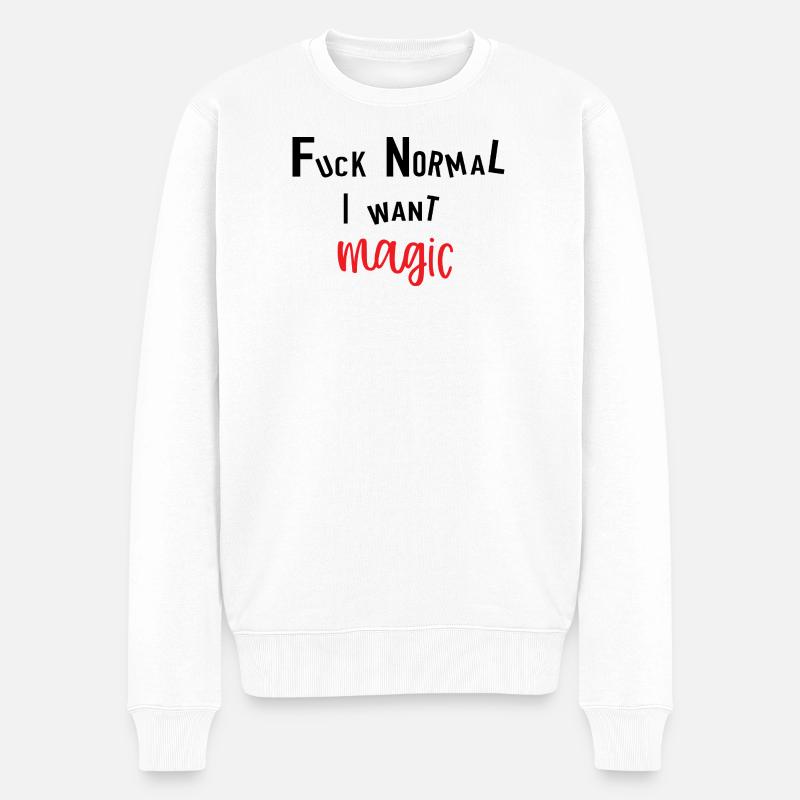 Magic - Männer Premium Bio Pullover - Weiß