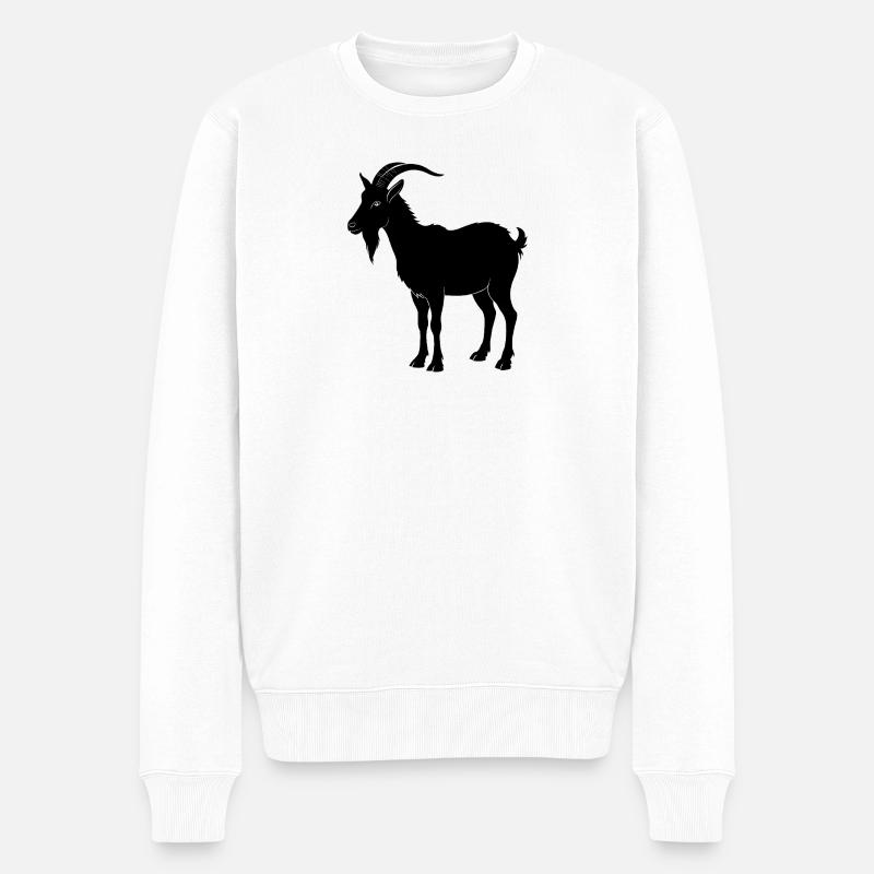 chèvre - Pull Premium bio Homme - blanc