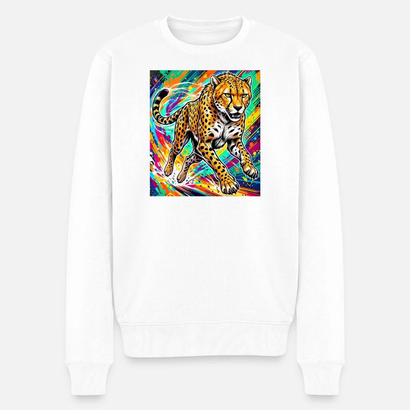 guépard - Pull Premium bio Homme - blanc