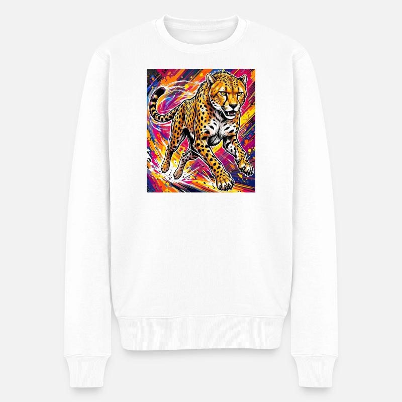 guépard - Pull Premium bio Homme - blanc