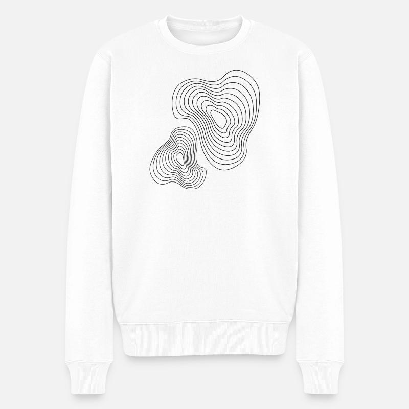 Design von Plasmageometrischen Linien - Männer Premium Bio Pullover - Weiß