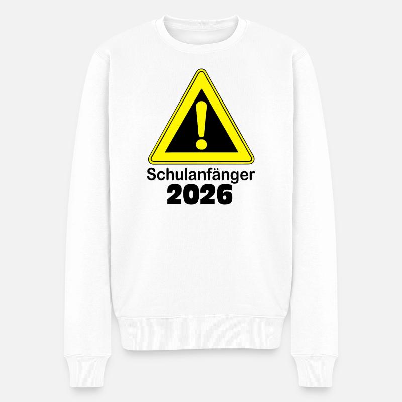 Schulanfänger 2026 - Männer Premium Bio Pullover - Weiß