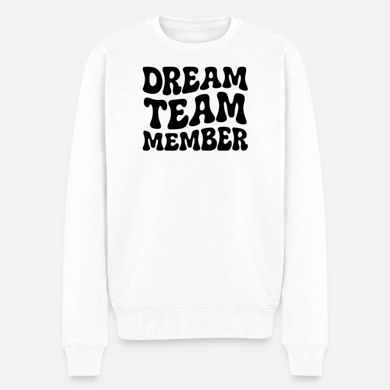 Team Member Retro - Männer Premium Bio Pullover - Weiß