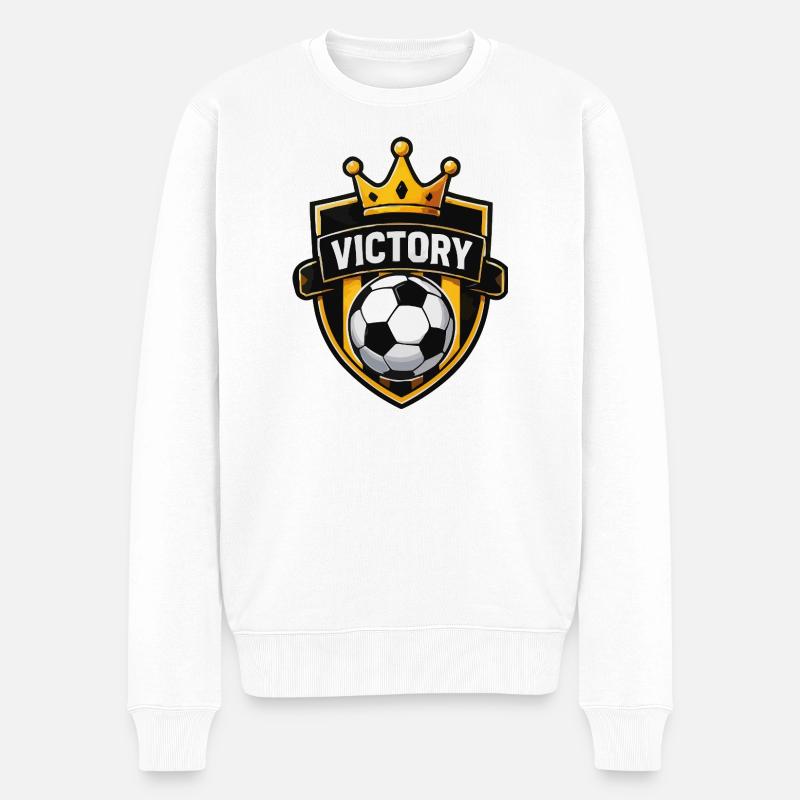 Fußball Abzeichen - Männer Premium Bio Pullover - Weiß