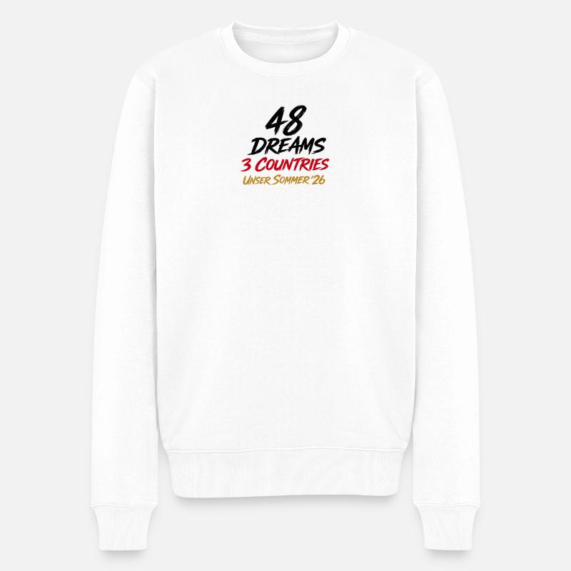 Fussball - Männer Premium Bio Pullover - Weiß
