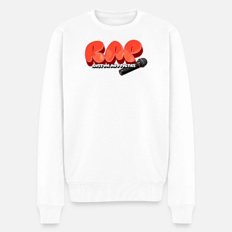 RAP - Rhythm And Poetry - Männer Premium Bio Pullover - Weiß