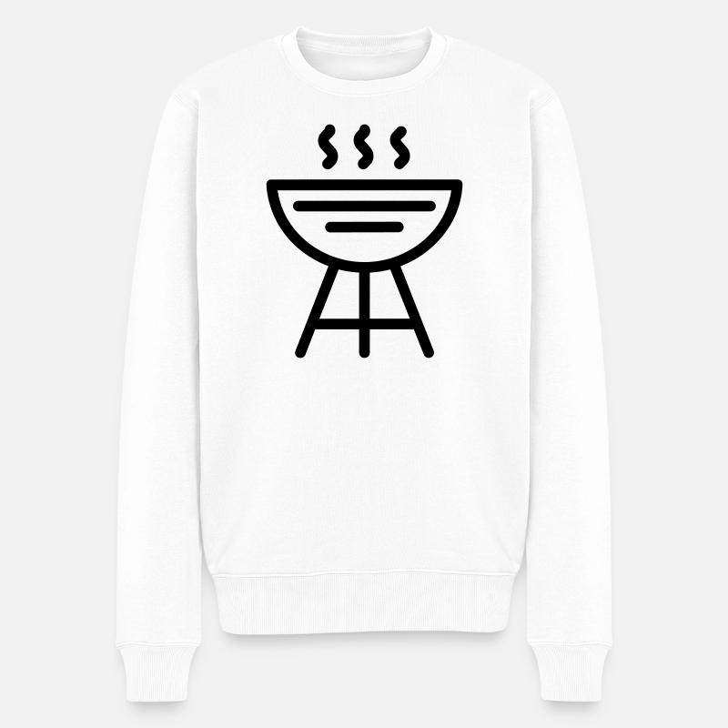 bbq - Pull Premium bio Homme - blanc