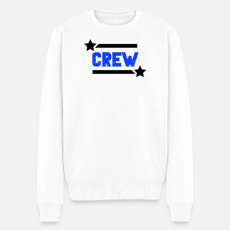crew_-2- - Pull Premium bio Homme - blanc