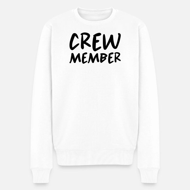 Crew - Männer Premium Bio Pullover - Weiß