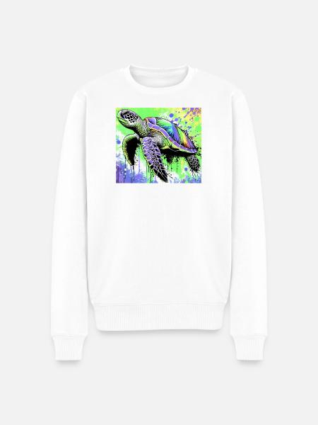 turtle - Men's Premium Organic Jumper - white