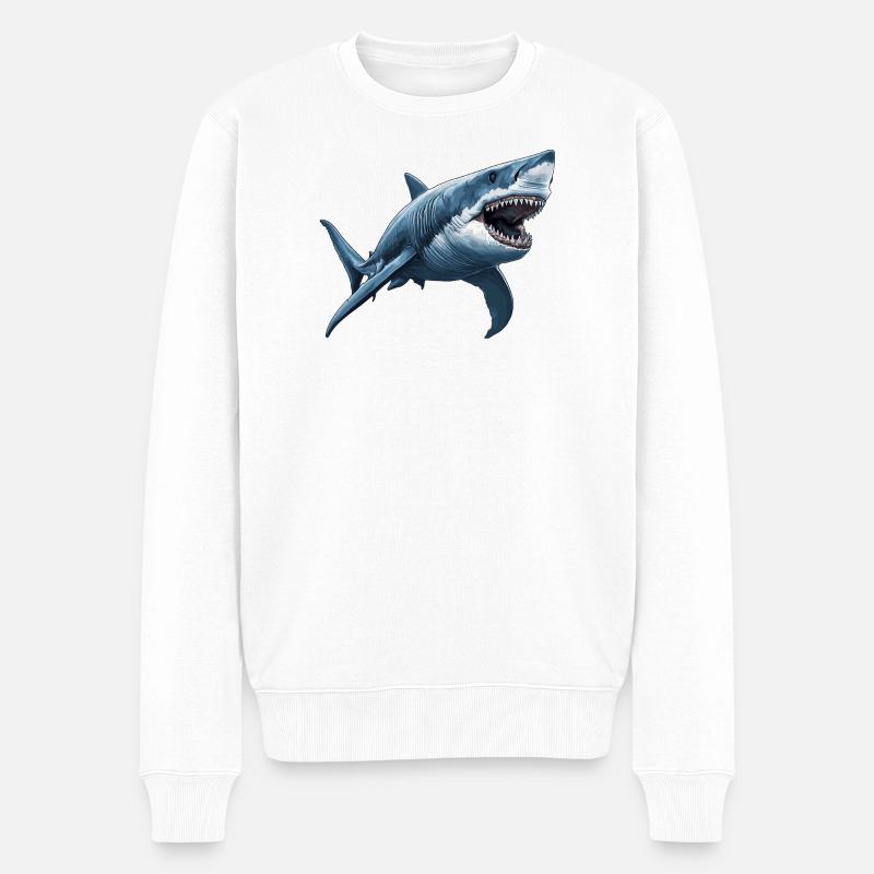 Requins Requin - Pull Premium bio Homme - blanc