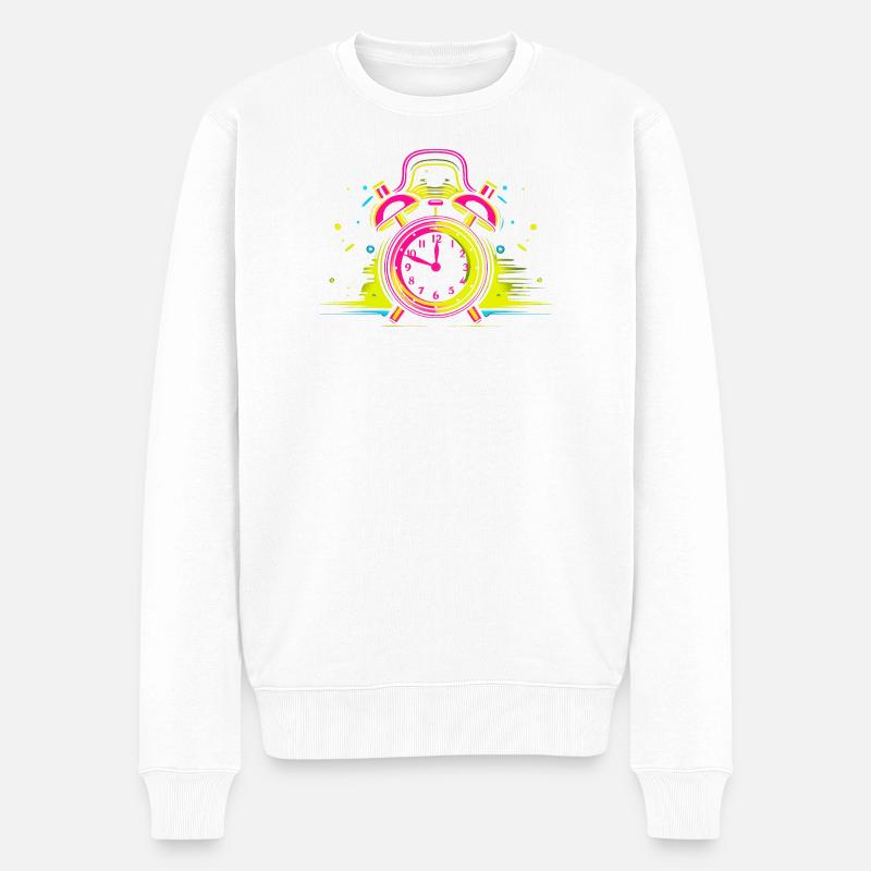 Synthwave de réveil - Pull Premium bio Homme - blanc