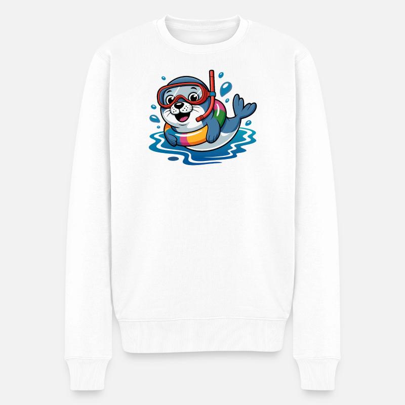 Plongeur des phoques - Pull Premium bio Homme - blanc
