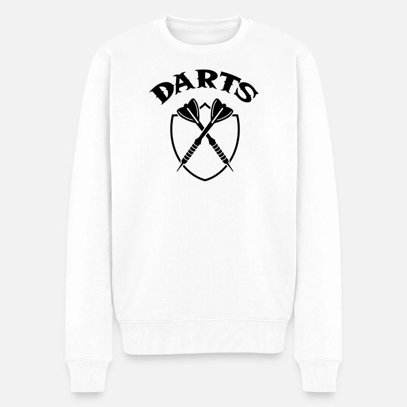 darts - Männer Premium Bio Pullover - Weiß