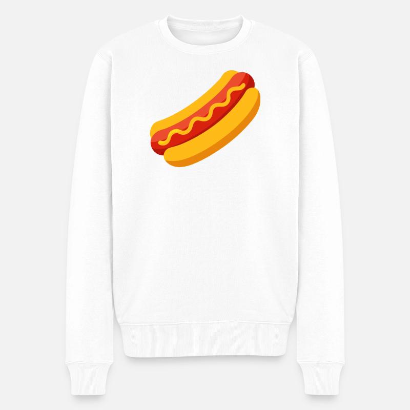 Hot Dogs - Männer Premium Bio Pullover - Weiß