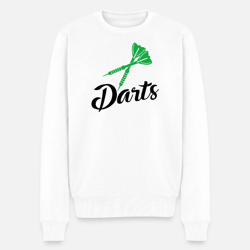 darts - Männer Premium Bio Pullover - Weiß