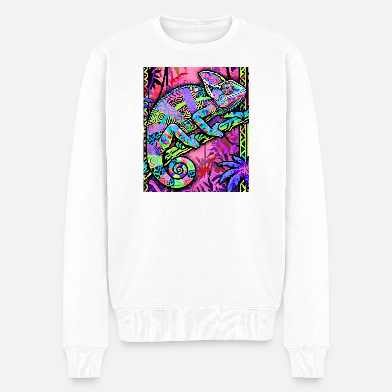 caméléon - Pull Premium bio Homme - blanc